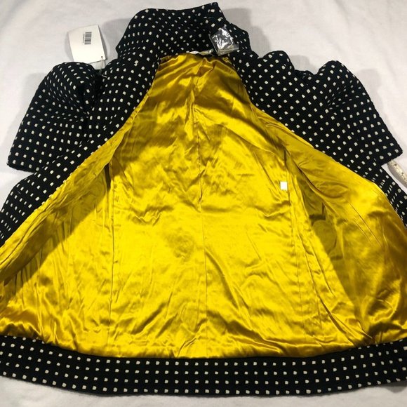 NEW Diane von Furstenberg Womens 10  Elodia Coat Jacket Black Wool #S6446377L7 - Picture 8 of 11